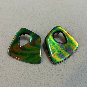 Vintage 80 / 90s Colorful Florescent Earrings